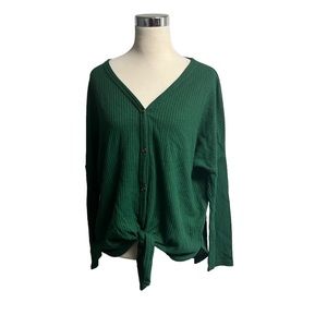 Iwollence women green long sleeve blouse